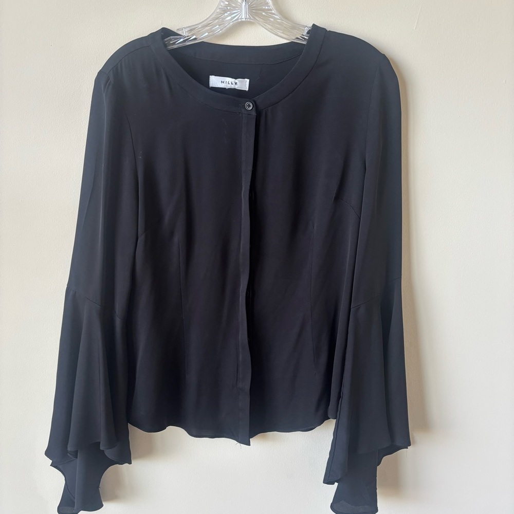 Milly Bell Sleeve Silk blend Blouse